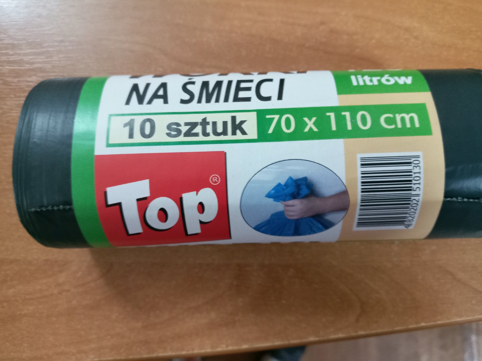 Пакети для сміття "TOP", 120 л., 10 шт., 30 мкм LDPE